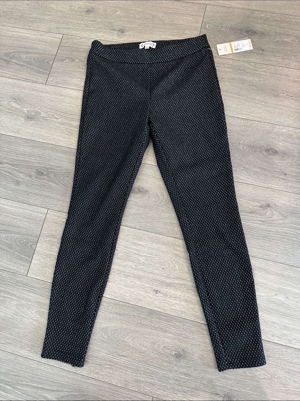 Nanette Lepore Black & White Micro-Dot Leggings